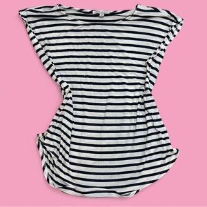 Envelope Black and White Striped Tee